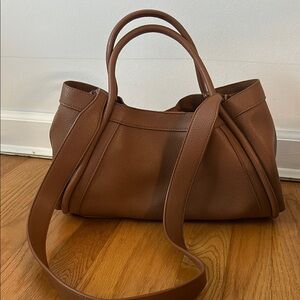 Elegant Brown faux Leather Handbag